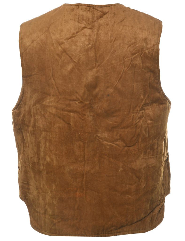 Suede Shearling Waistcoat - L