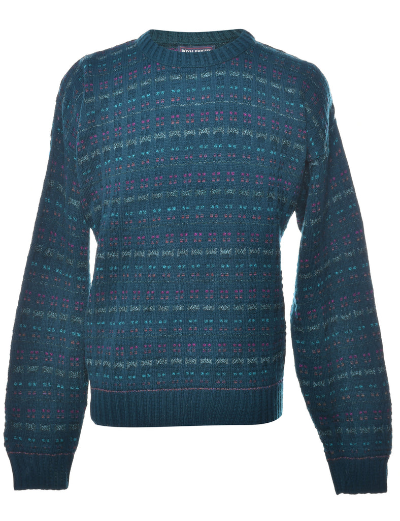 Teal Long Sleeved Jumper - L