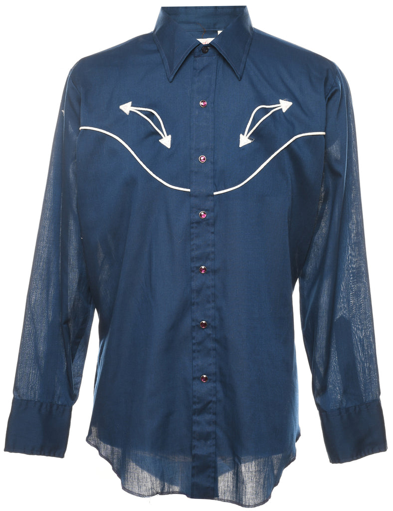 Teal Western Shirt - L