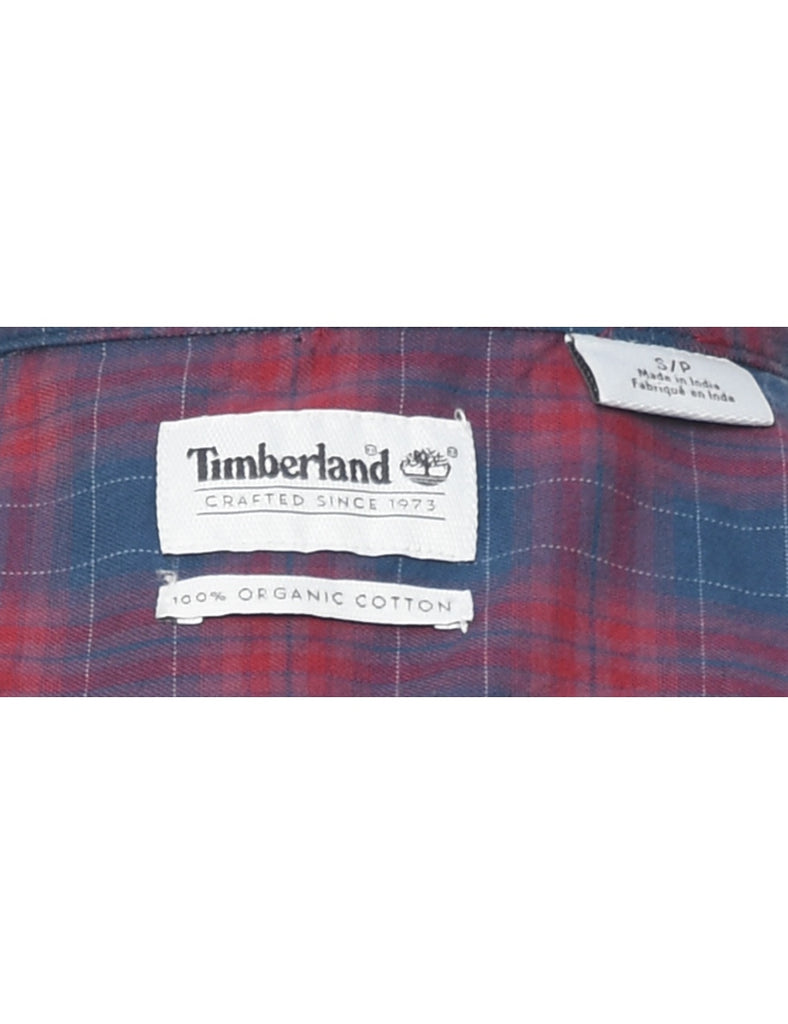 Timberland Navy & Maroon Checked Shirt - S