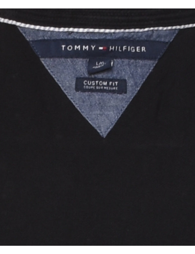 Tommy Hilfiger Black Embroidered Polo Shirt - L