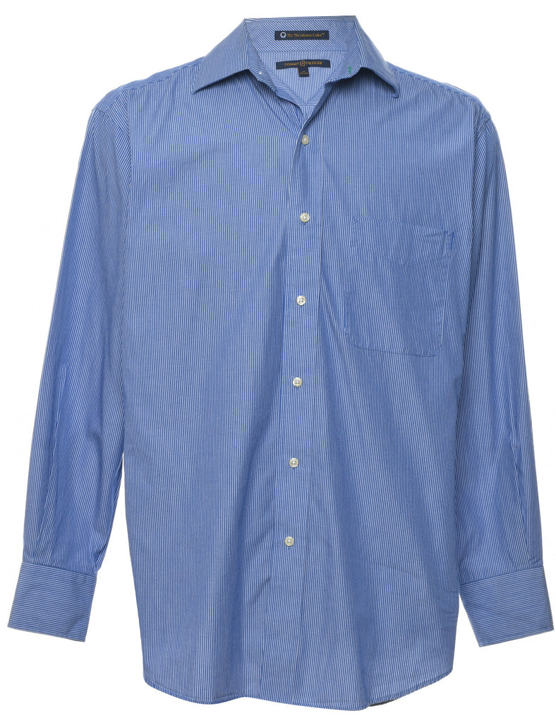 Tommy Hilfiger Blue & White Striped Shirt - M
