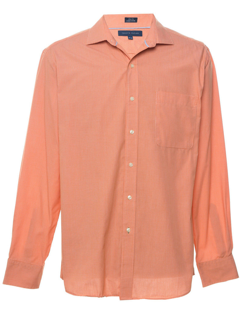 Tommy Hilfiger Checked Coral & White Shirt - L