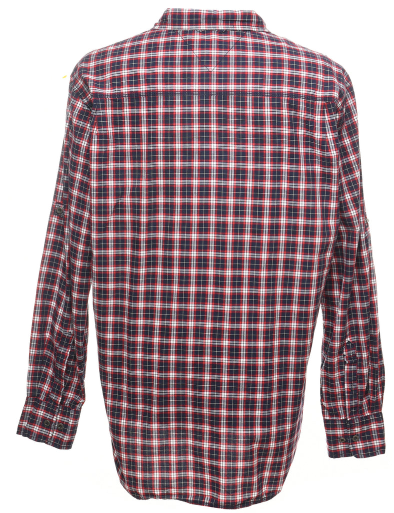 Tommy Hilfiger Checked Navy & Red Shirt - XL