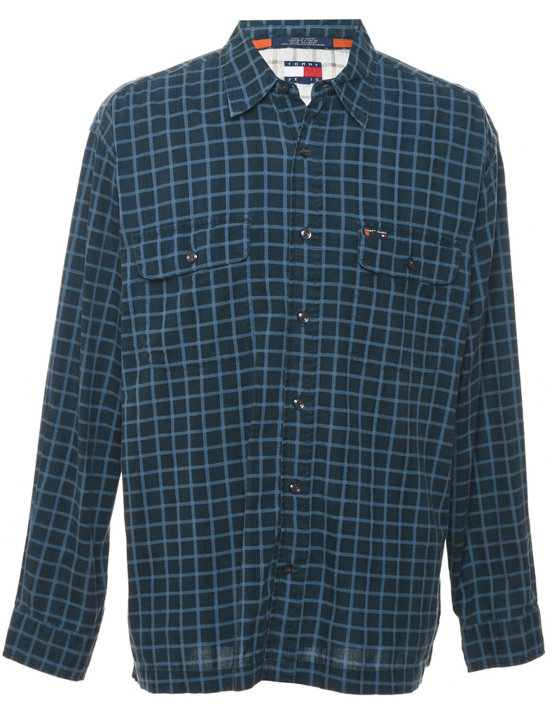 Tommy Hilfiger Checked Navy Shirt - L