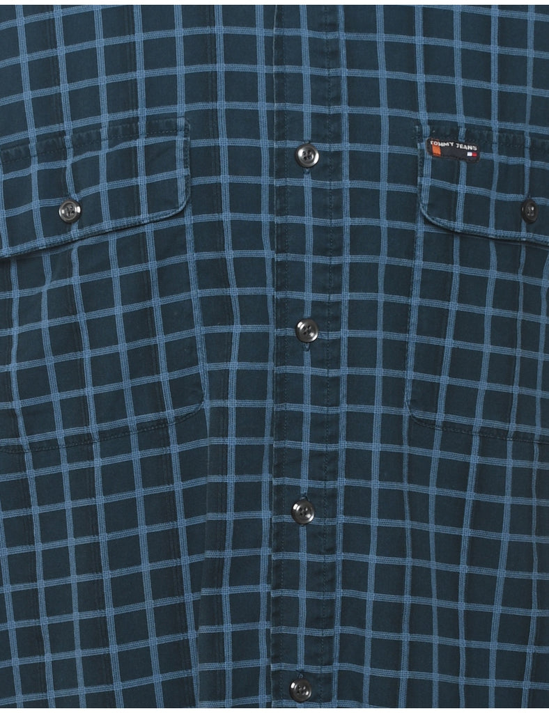 Tommy Hilfiger Checked Navy Shirt - L
