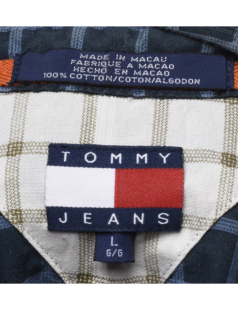 Tommy Hilfiger Checked Navy Shirt - L