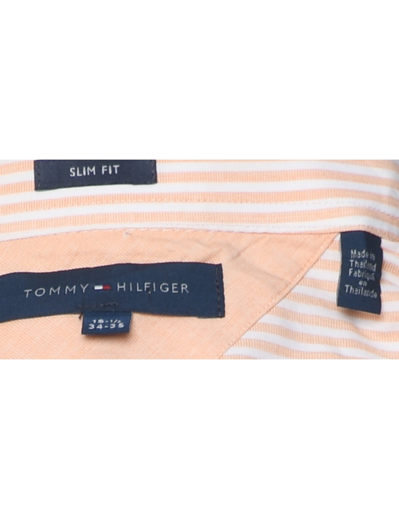 Tommy Hilfiger Coral & White Shirt - M
