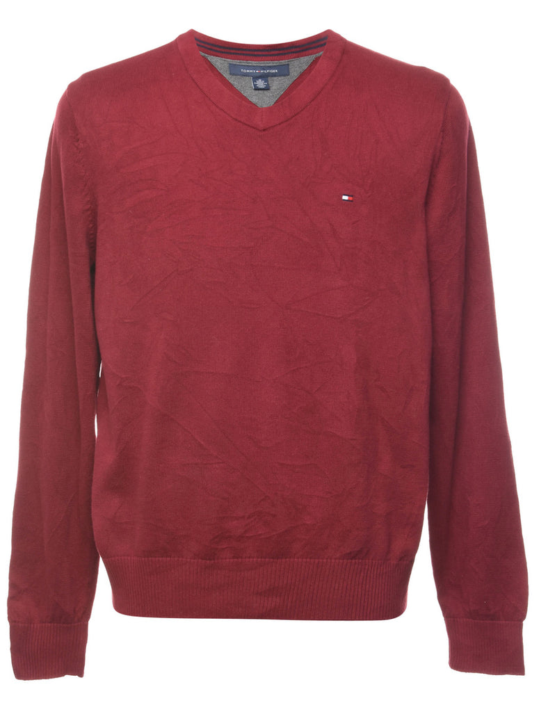 Tommy Hilfiger Maroon Jumper - M