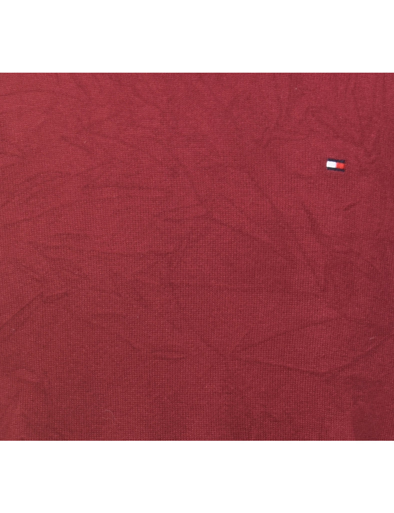 Tommy Hilfiger Maroon Jumper - M