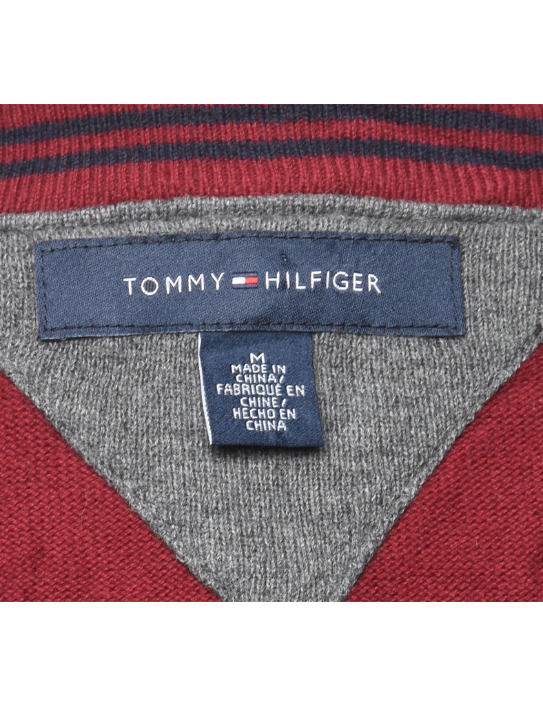 Tommy Hilfiger Maroon Jumper - M
