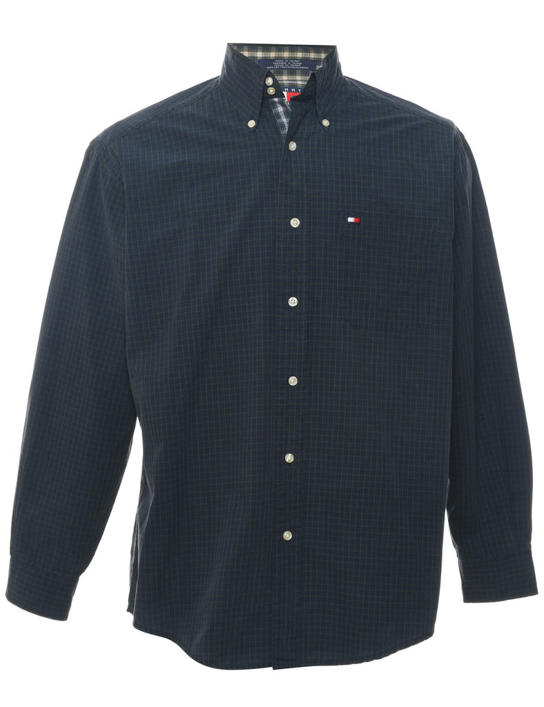 Tommy Hilfiger Navy & Grey Checked Shirt - S