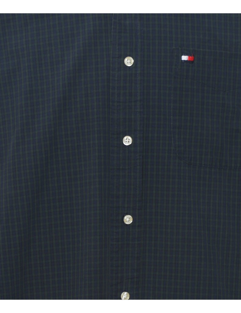 Tommy Hilfiger Navy & Grey Checked Shirt - S