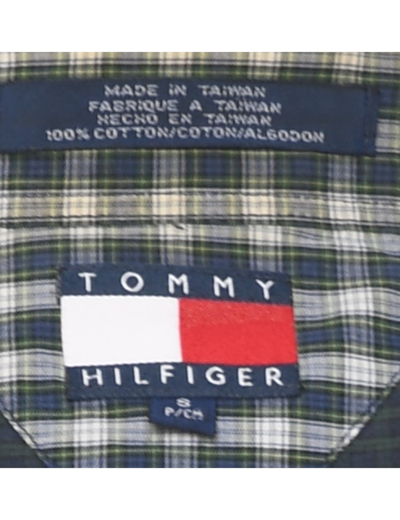 Tommy Hilfiger Navy & Grey Checked Shirt - S