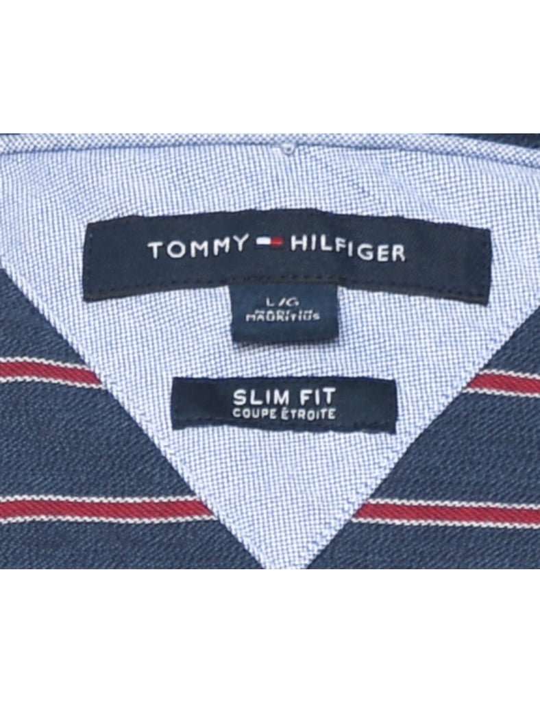 Tommy Hilfiger Navy Striped Shirt - L