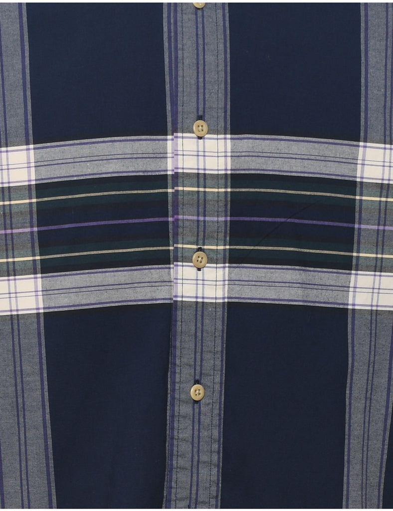 Tommy Hilfiger Navy & White Checked Shirt - L