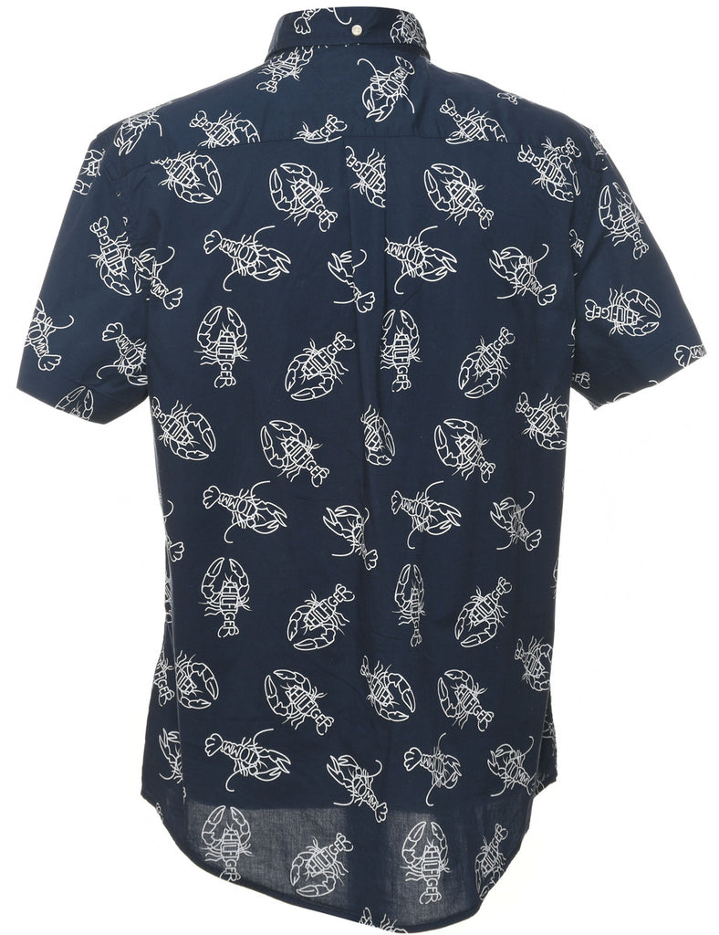 Tommy Hilfiger Navy & White Illustrated Shirt - L