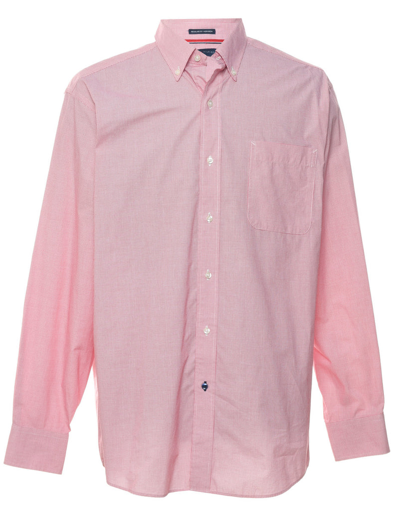 Tommy Hilfiger Pale Pink & White Checked Shirt - L
