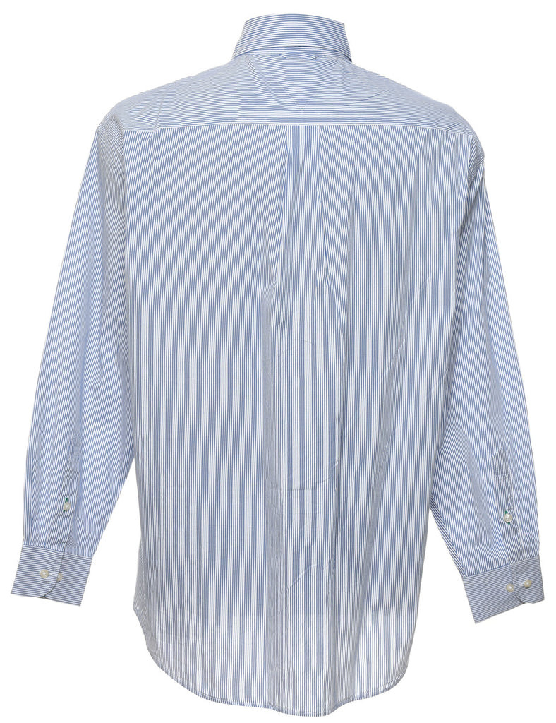 Tommy Hilfiger Striped Light Blue & White Shirt - M