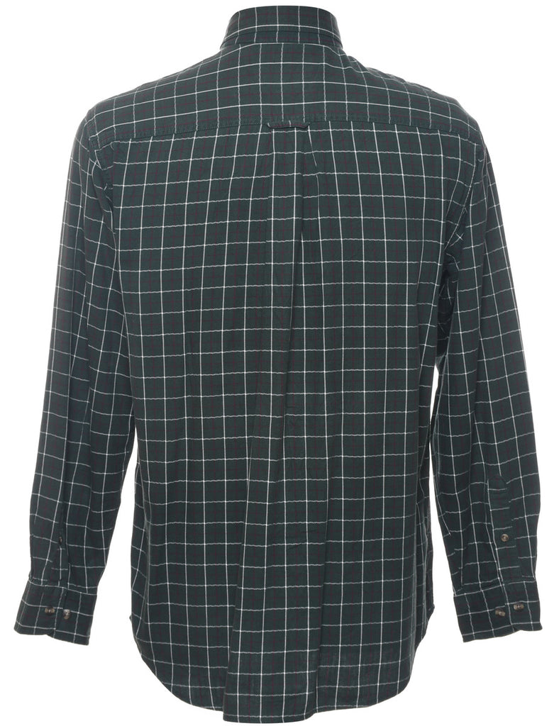 Trader Bay Checked Dark Green Flannel Shirt - S