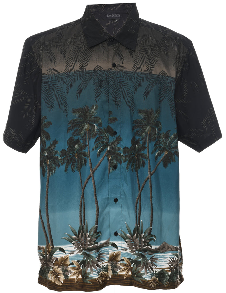 Tropical Print Hawaiian Shirt - XXL