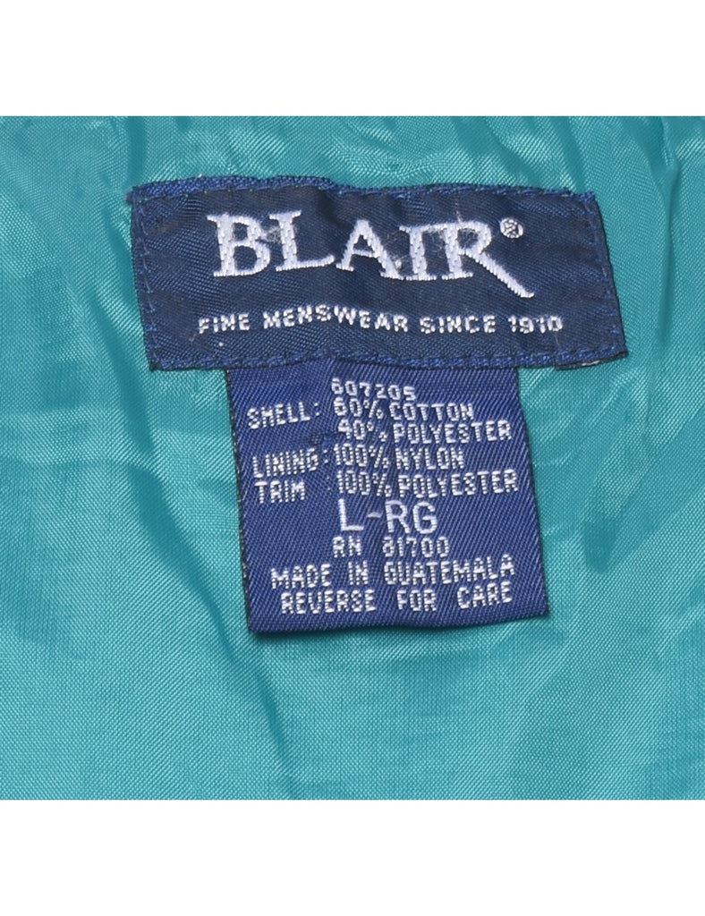 Turquoise Bomber Jacket - L