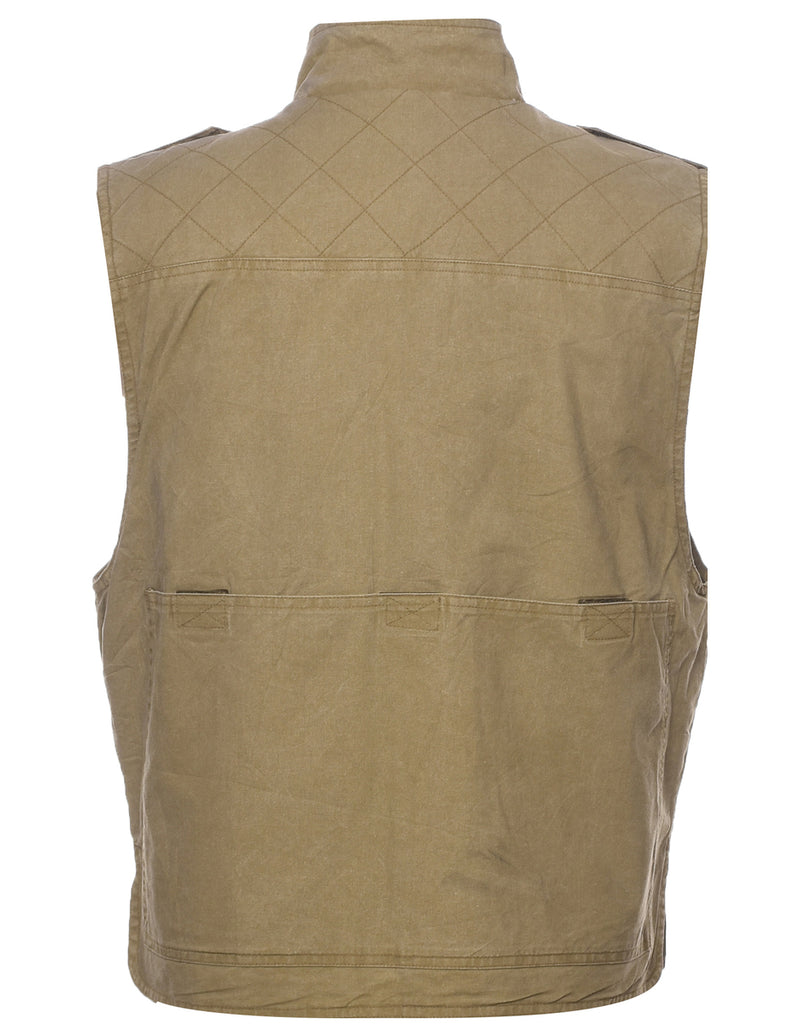 Utilitarian Beige Waistcoat - M