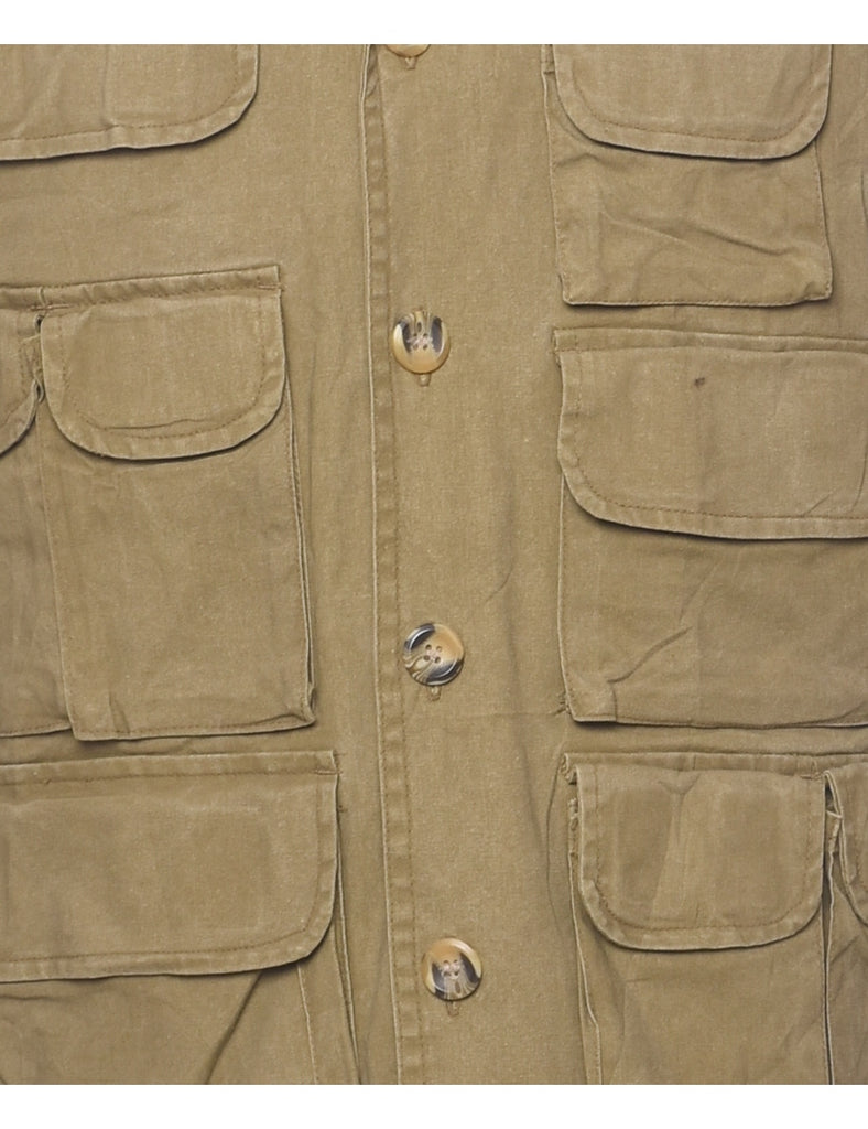 Utilitarian Beige Waistcoat - M
