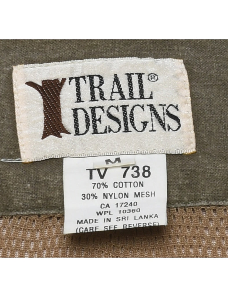 Utilitarian Olive Green Waistcoat - M