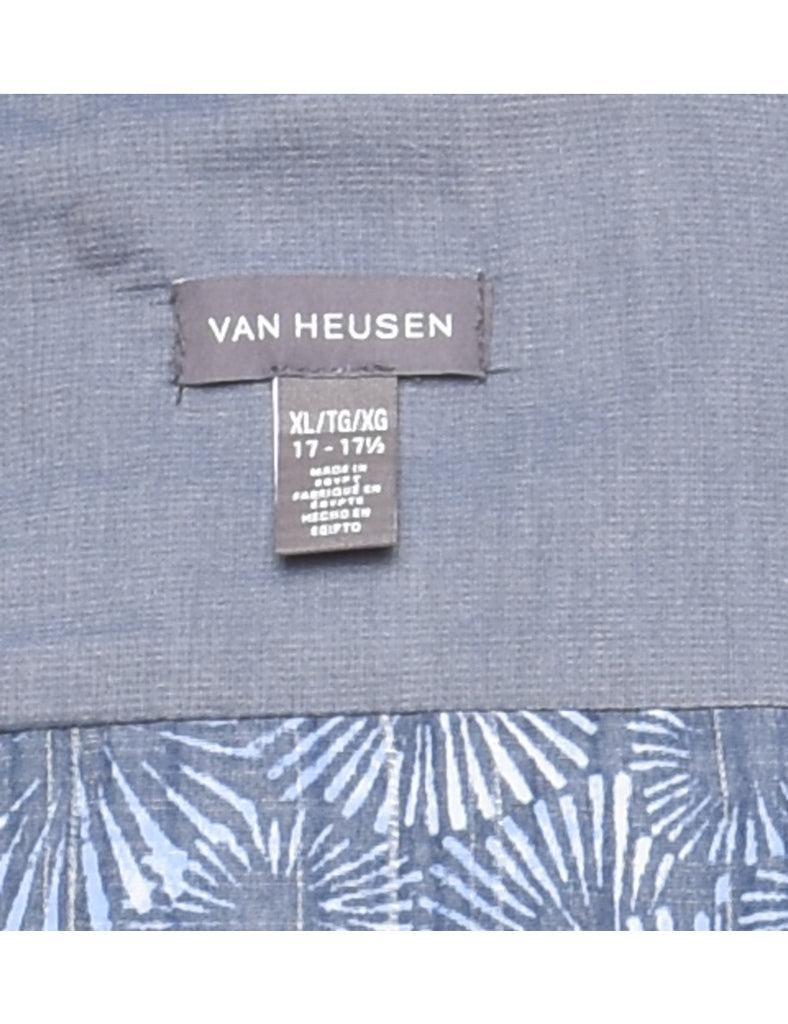 Van Heusen Blue Floral Shirt - XL