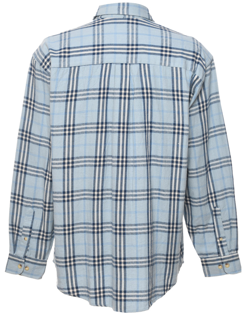 Van Heusen Checked Navy & Light Blue Shirt - M