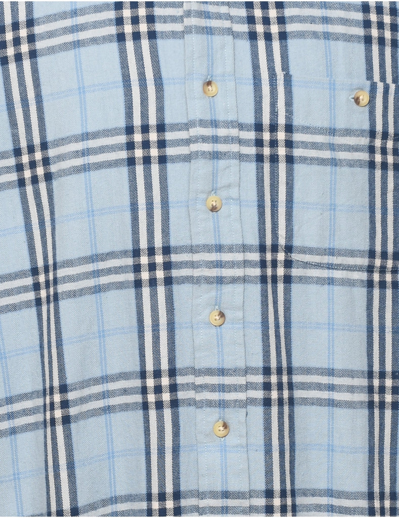 Van Heusen Checked Navy & Light Blue Shirt - M