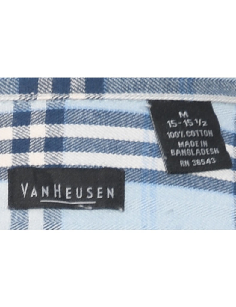 Van Heusen Checked Navy & Light Blue Shirt - M