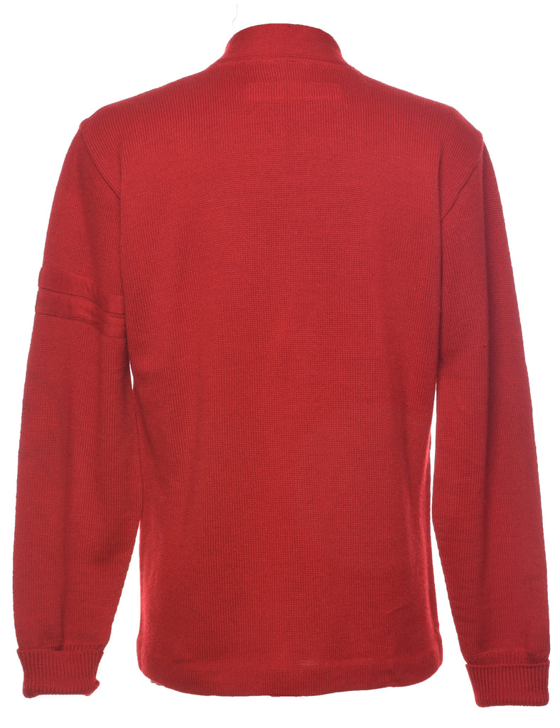 Vintage 1960s Red Cardigan - L