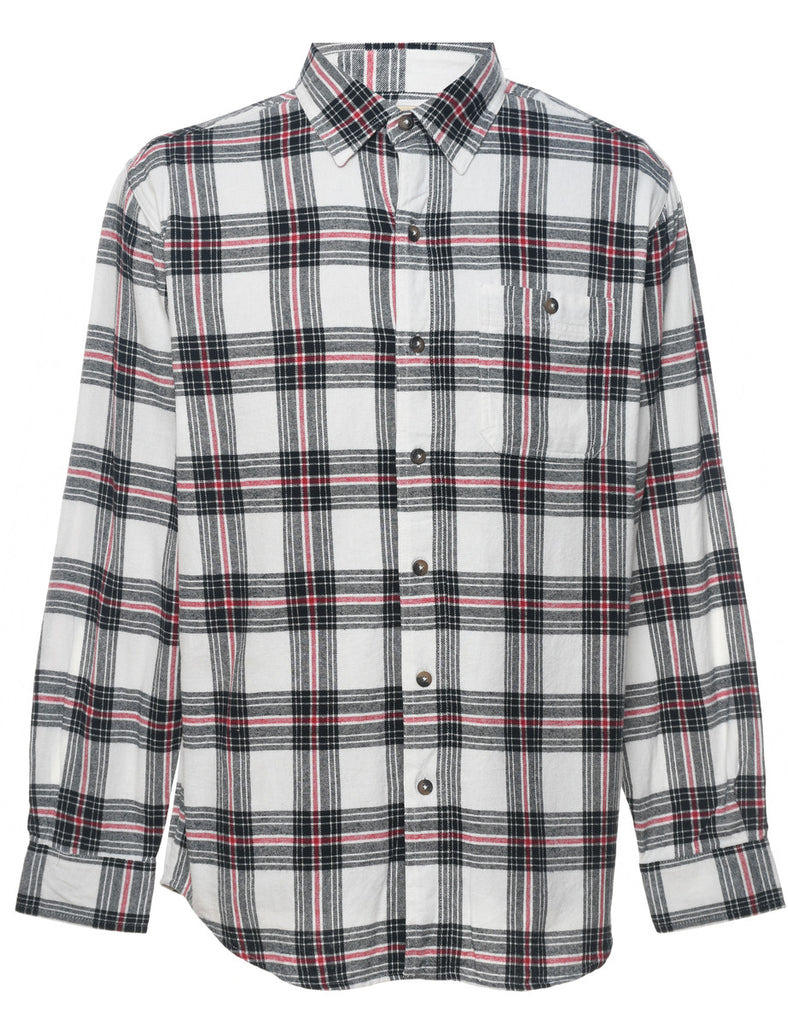 White Checked Shirt - M