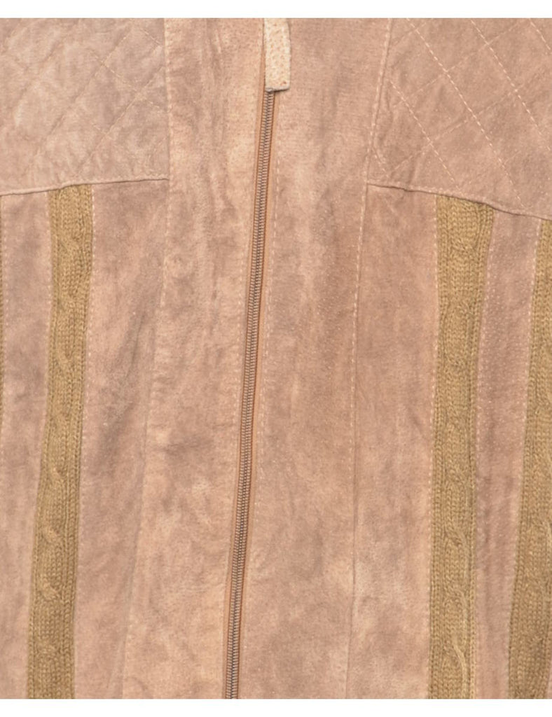 Windbreaker Leather Cardigan - XL