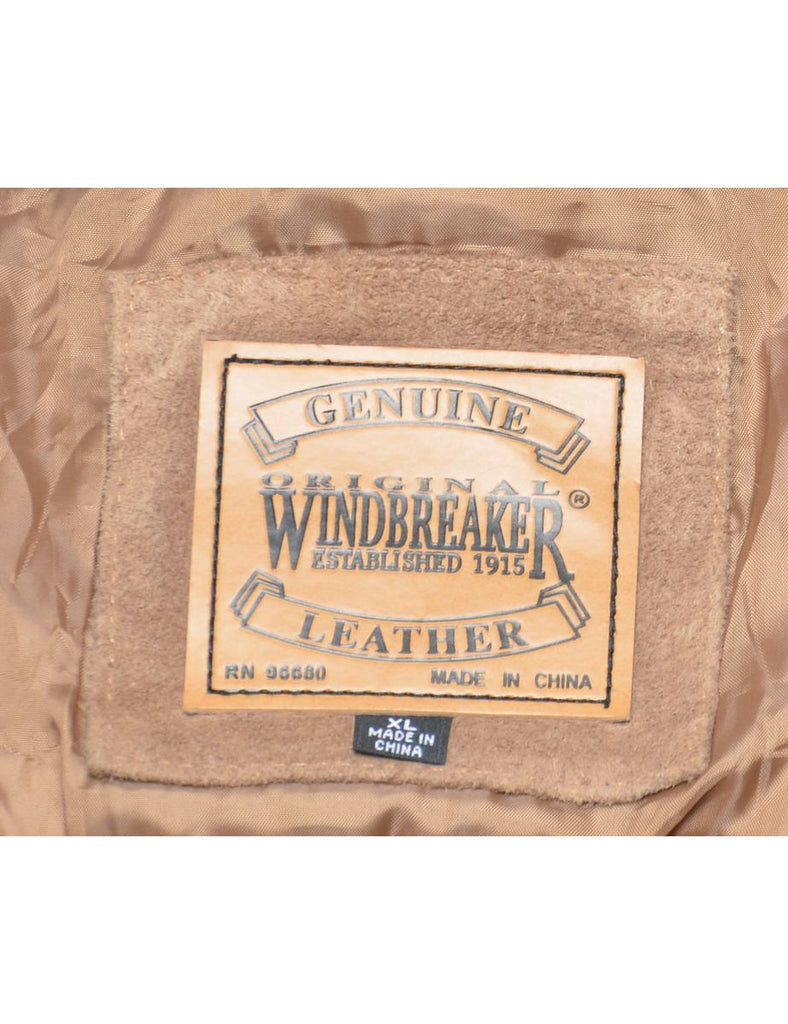 Windbreaker Leather Cardigan - XL