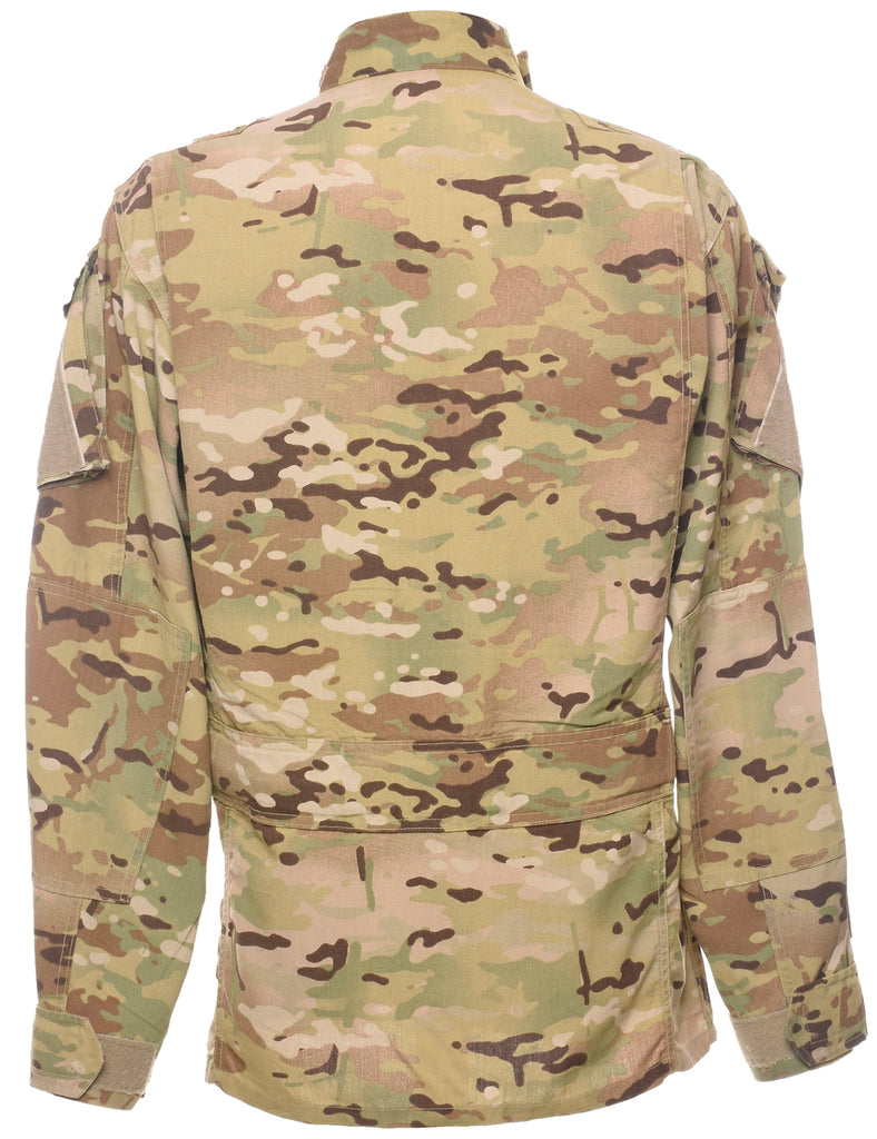 Woodland Camouflage Design Military Shirt - L