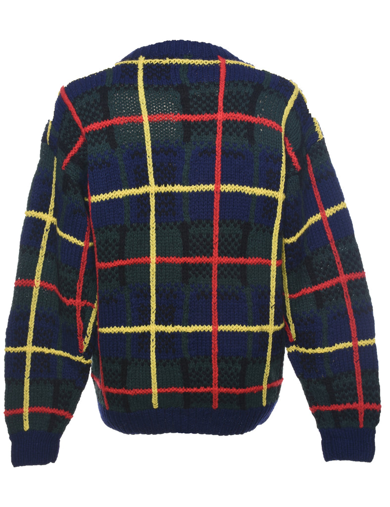 Wool Britches Checked Jumper - S