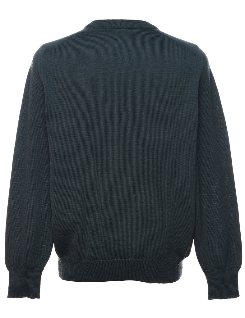 Wool Dark Green Jumper - L