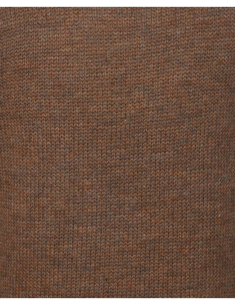 Wool Light Brown Jumper - M