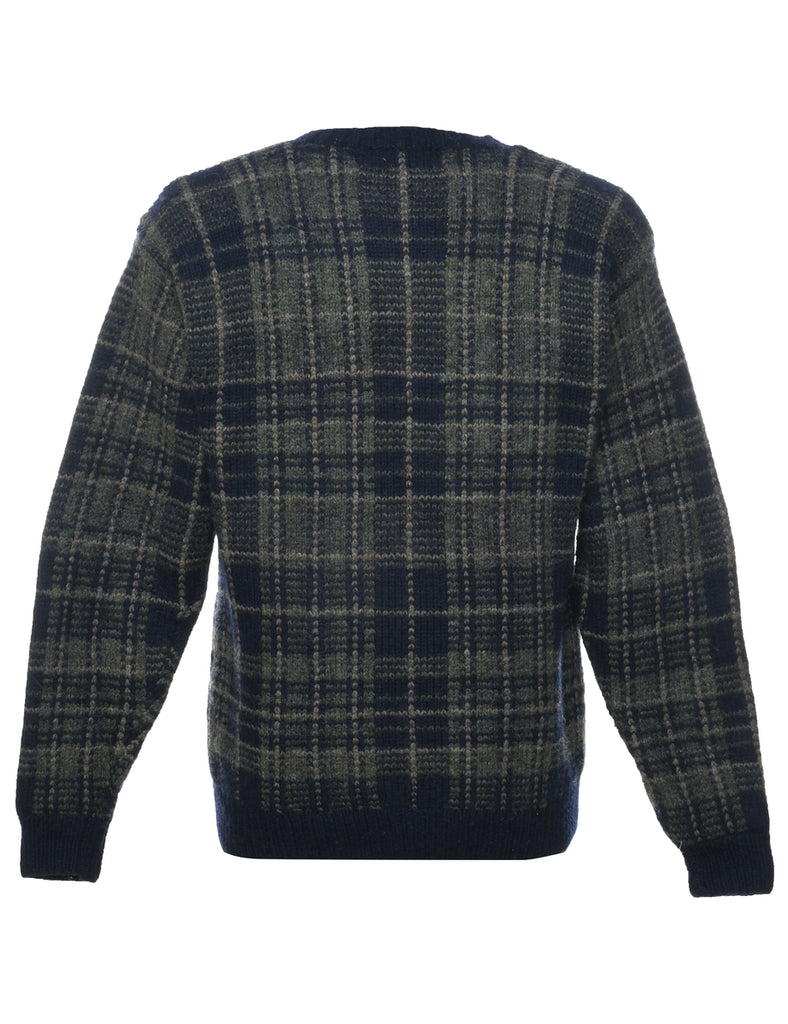 Wool Timberland Checked Jumper - M