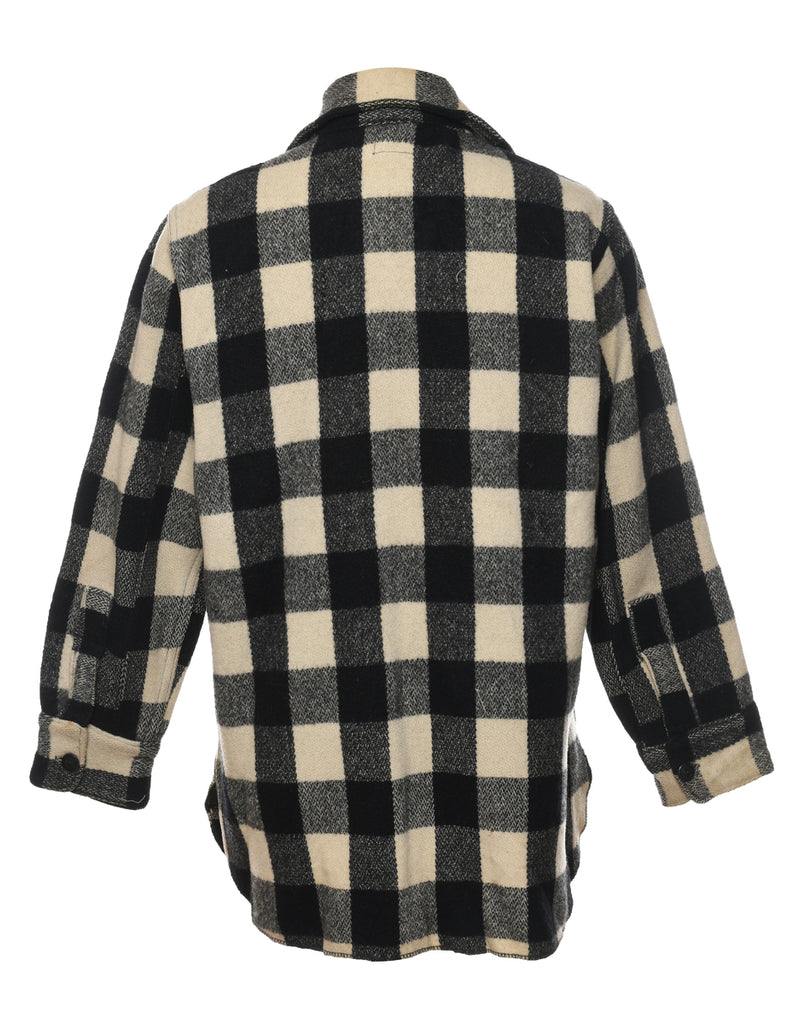 Woolrich Buffalo Check Black & Off-White Shirt - M