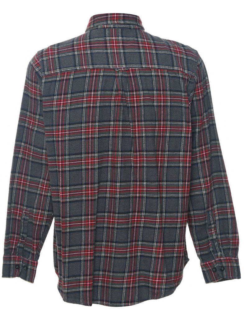 Woolrich Checked Dark Grey & Red Shirt - L