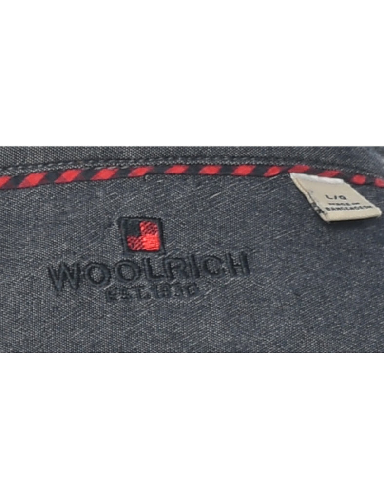 Woolrich Checked Dark Grey & Red Shirt - L