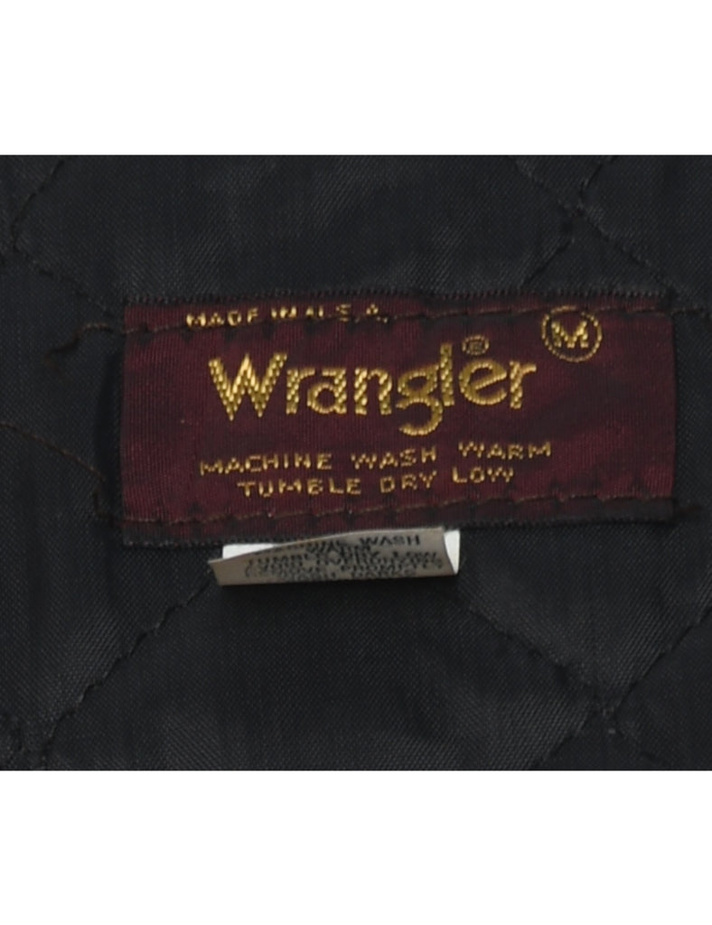 Wrangler Checked Black & Red 1990s Flannel Shirt - M