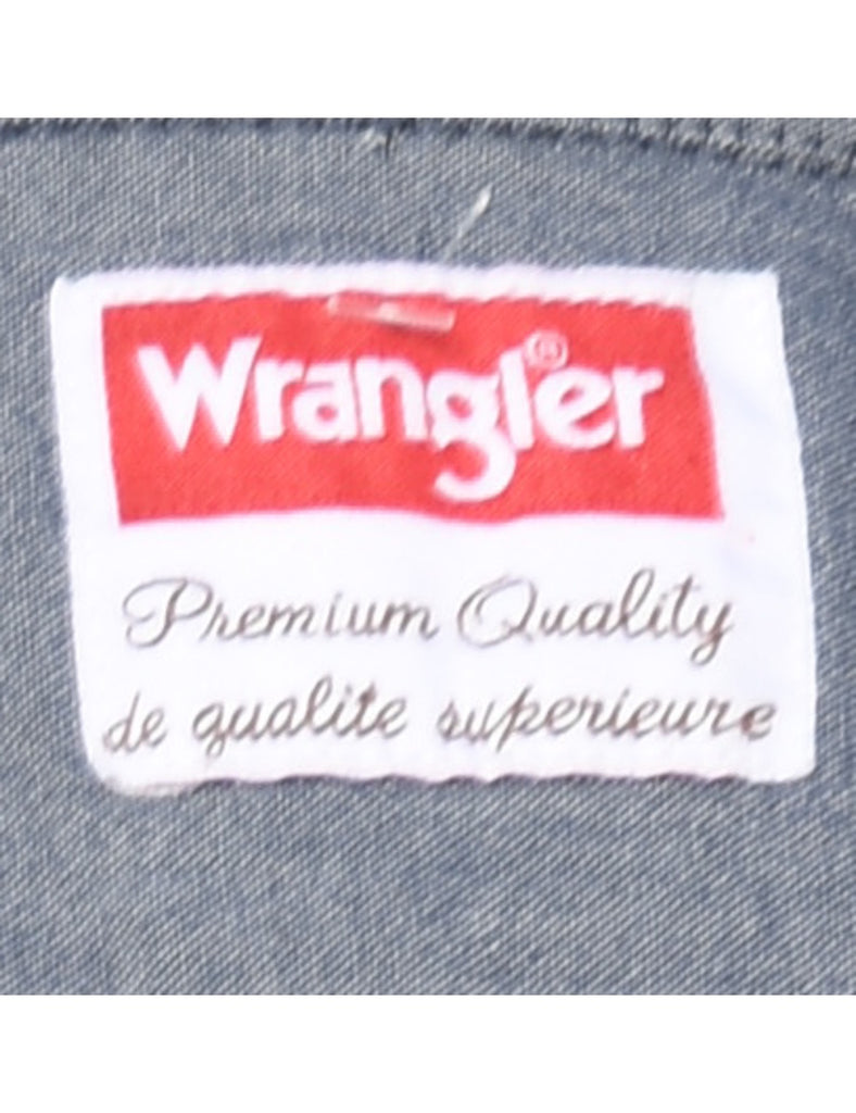 Wrangler Checked Blue & Brown Shirt - M