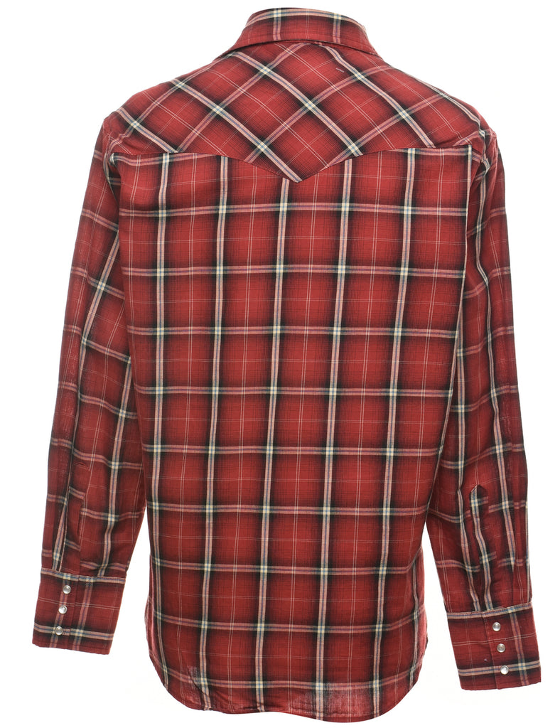 Wrangler Checked Maroon Classic Shirt - L