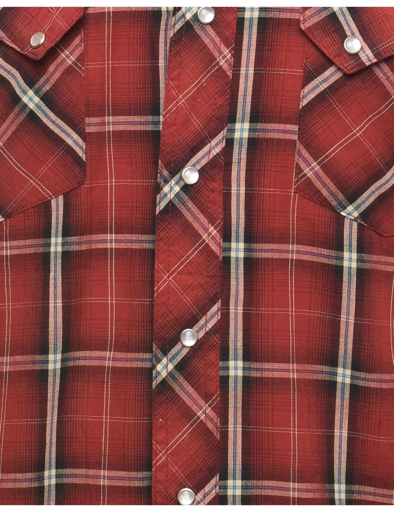 Wrangler Checked Maroon Classic Shirt - L