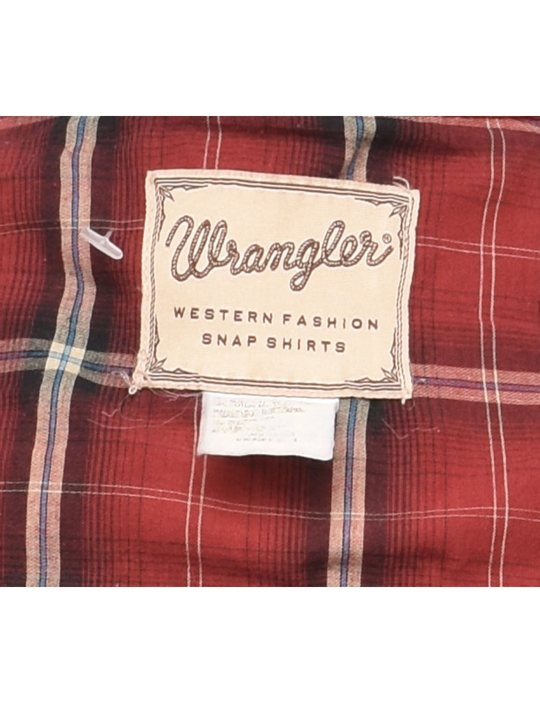 Wrangler Checked Maroon Classic Shirt - L
